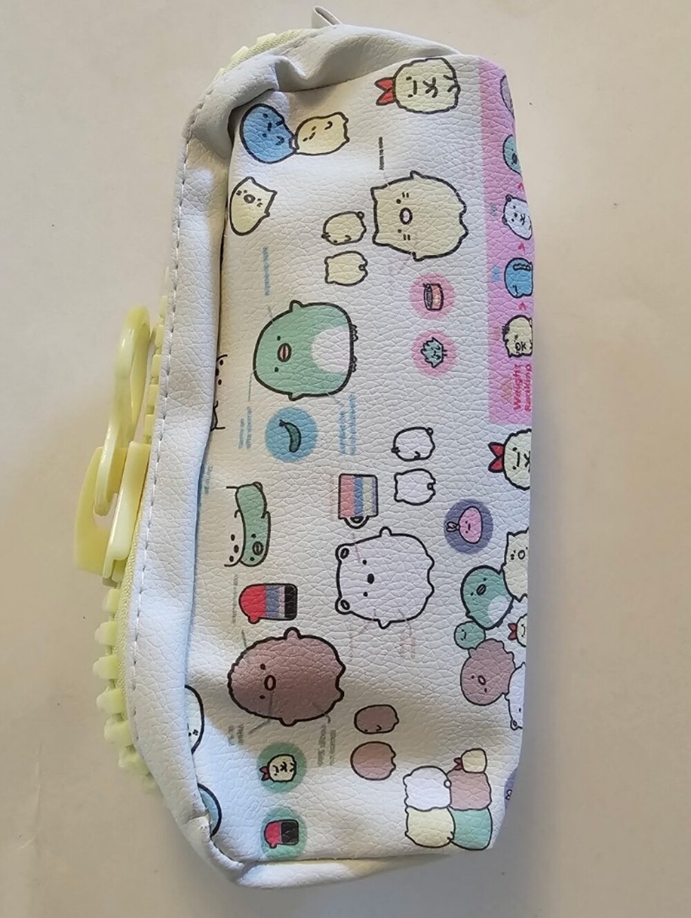 Yellow Zipper Sumikko Guarashi Inspired Pencil Case Pouch New In Plastic